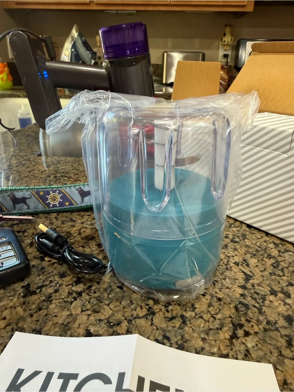 Portable Blue chopper with USB - Unbranded